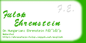 fulop ehrenstein business card